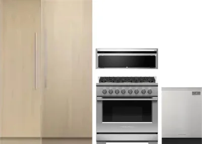 5 Piece Package Includes Refrigerator, Freezer, Range, Hood And Dishwasher